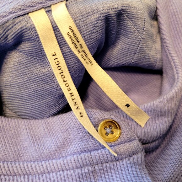 Anthropologie Quilted Cotton Blend Popover Top - Picture 4 of 6